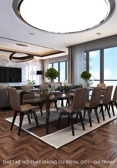 Thiết kế nội thất chung cư ROYAL CITY phong cách hiện đại - chị TRINH